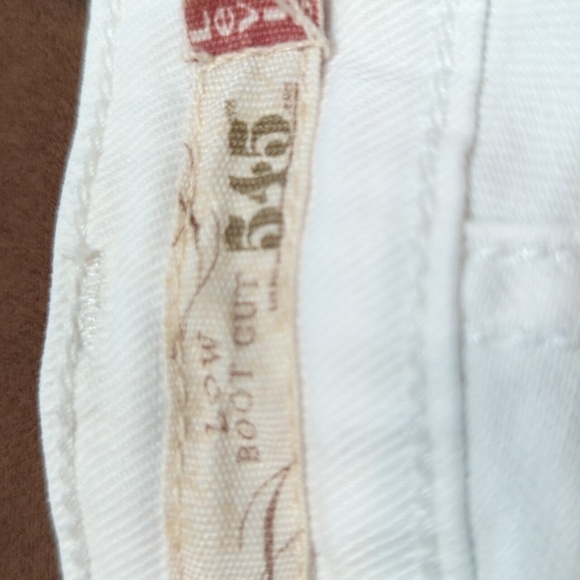 Levi's 545 Women's Low Boot Cut White Denim Jeans Size 10M - Picture 7 of 9